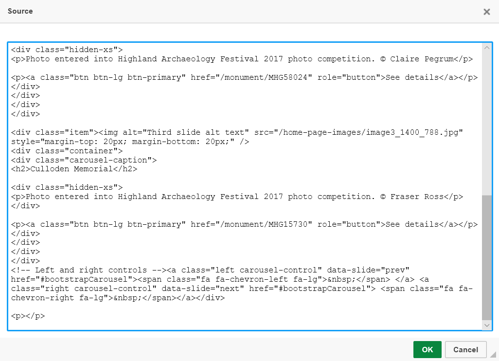 Screenshot of source code editor Screenshot of source code editor